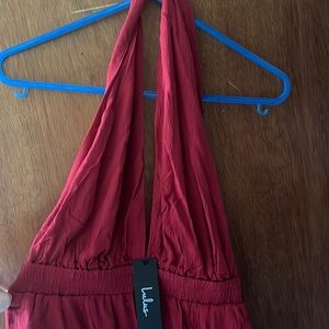 Lulus red halter dress